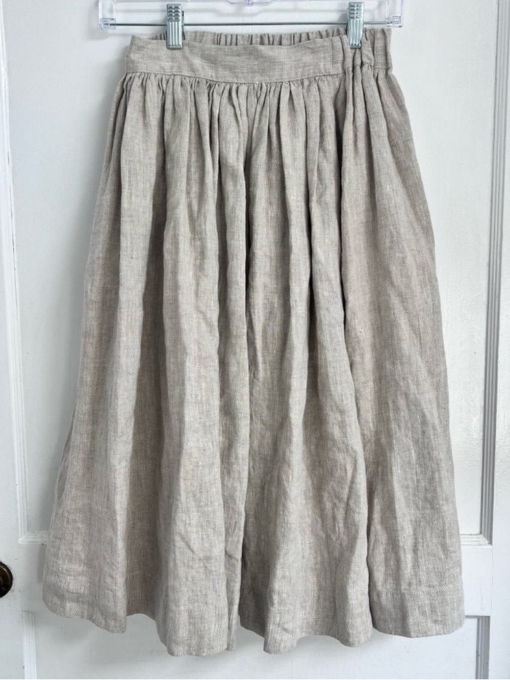 NotPerfectLinen 1950's CITY linen skirt Size S LIKE NEW